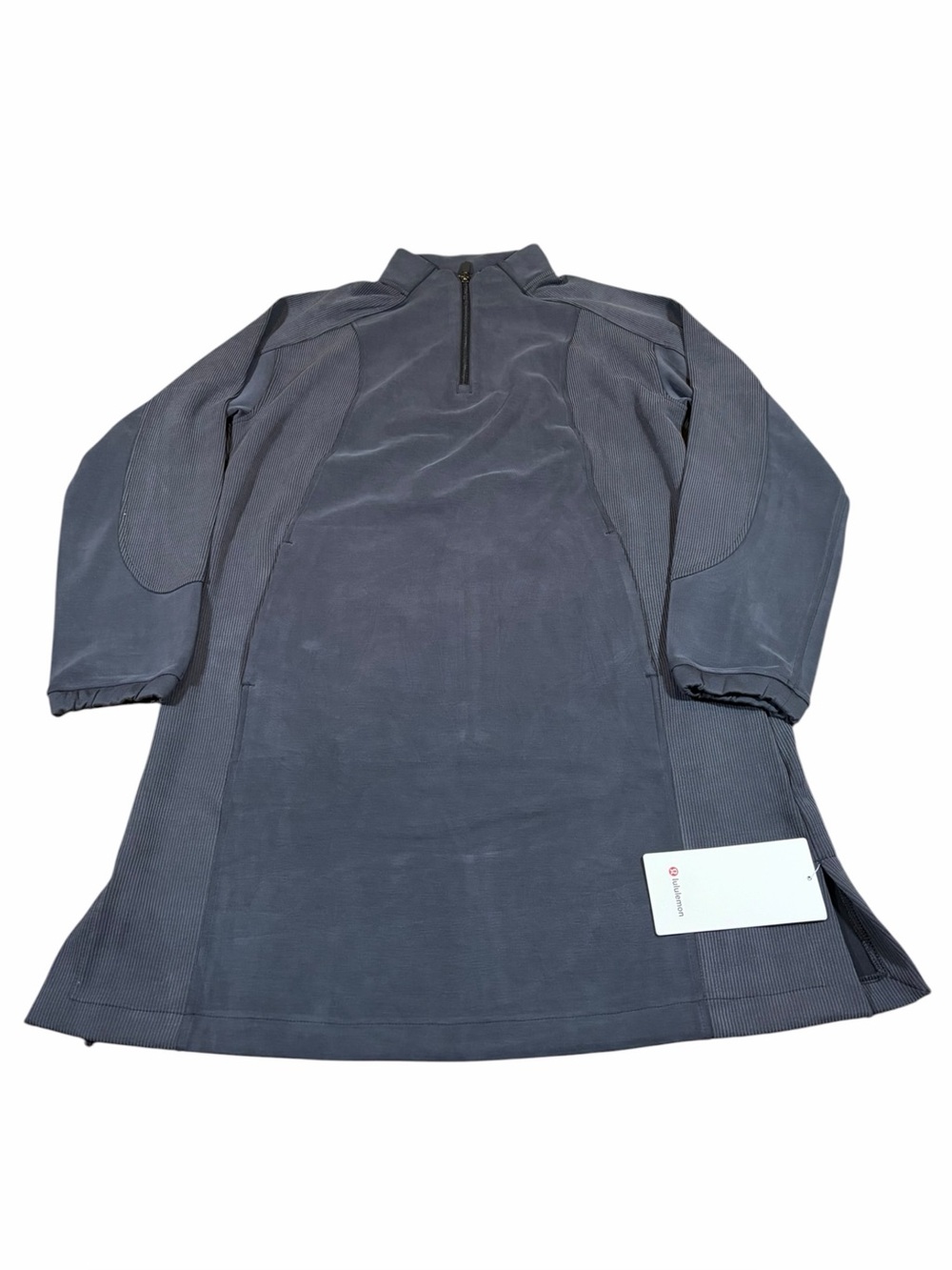 NWT Lululemon Softstreme Half-Zip Long- Sleeve Mini Dress (Black) Size L